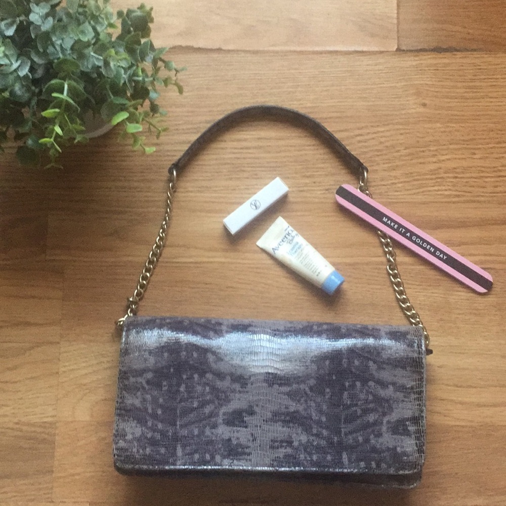 NWOT Banana Republic Leather Python Print Handbag